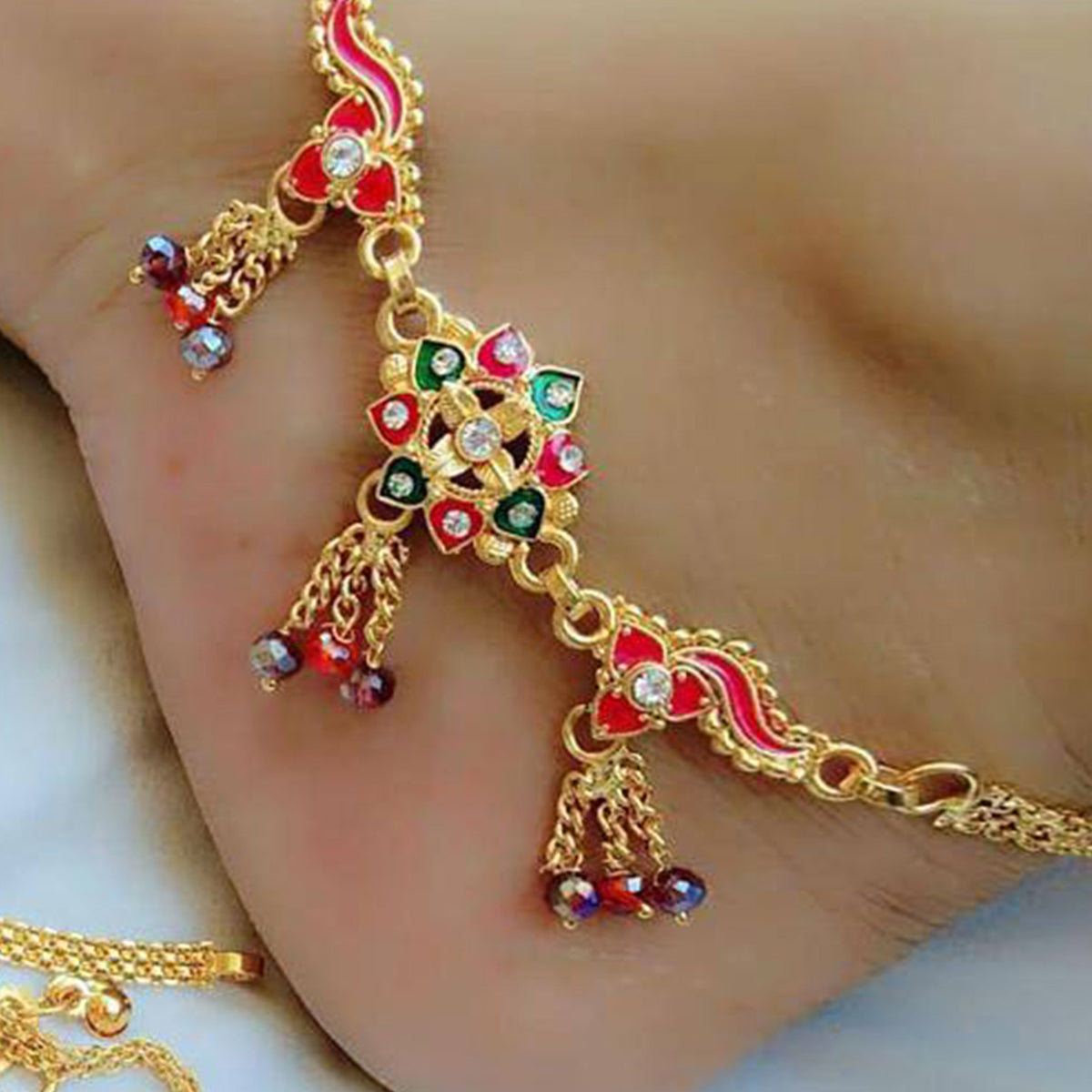 Oxodized Multi Strand Anklets for women