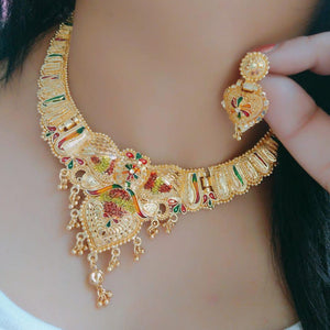 Gold Plated Alloy Necklace Set
