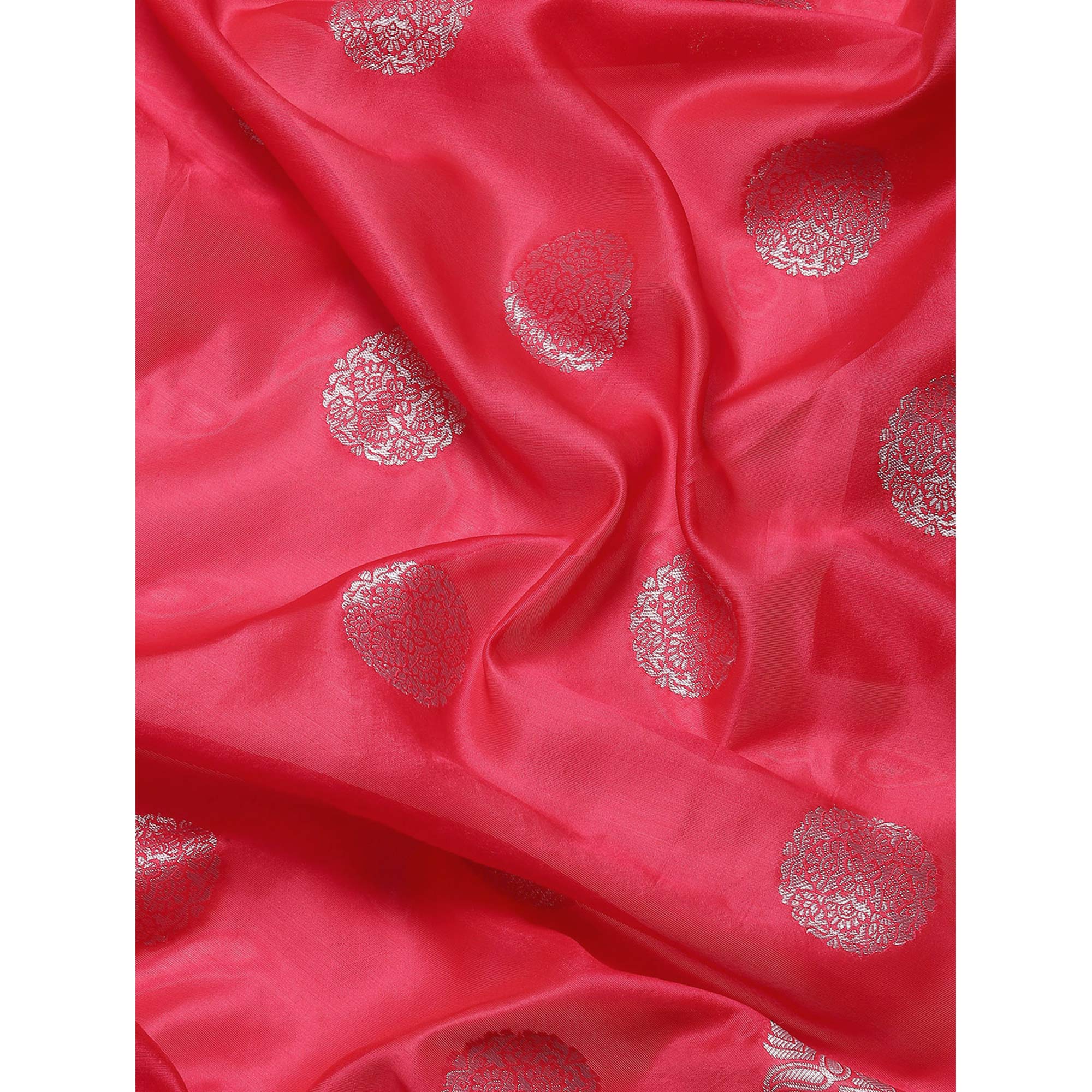 Pink Woven Banarasi Silk Saree