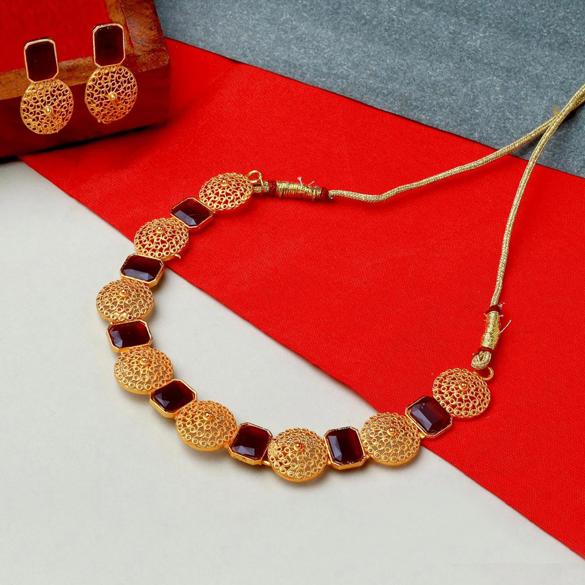 Gold Plated Alloy Choker Set