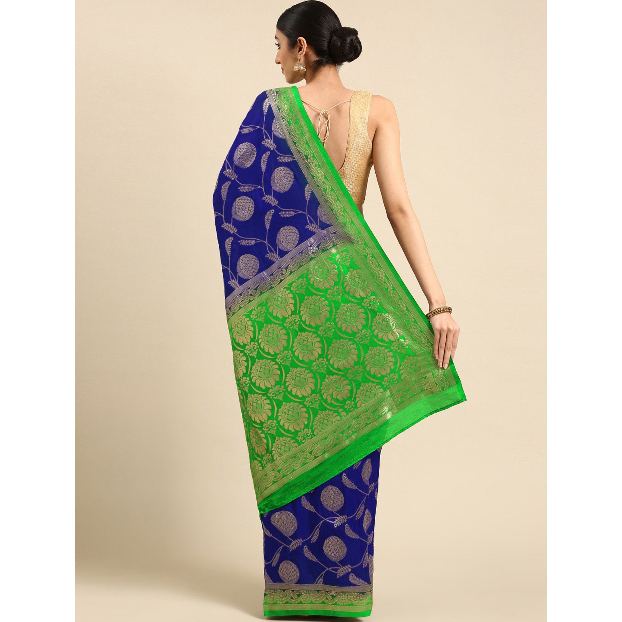 Blue Woven Kanjivaram Silk Saree