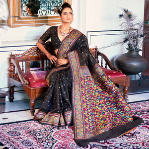 Black Woven Modal Saree
