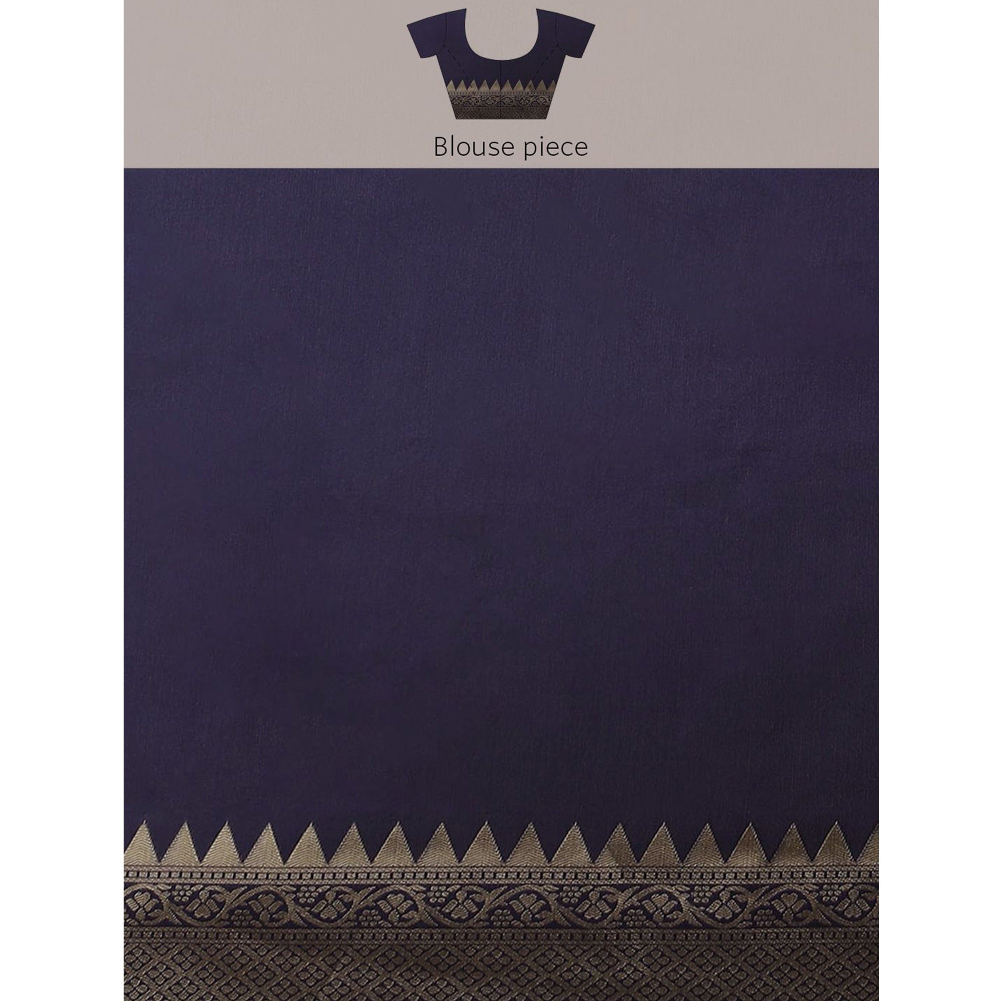 Navy Blue Woven Banarasi Silk Saree