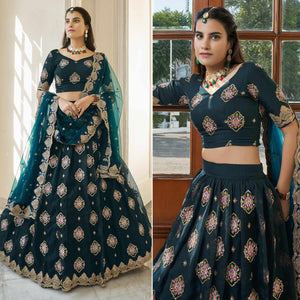 Morpich Sequins Embroidered Organza Lehenga Choli
