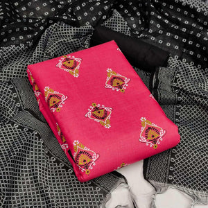 Gajri Casual Wear Printed Cotton Dress Material - Peachmode