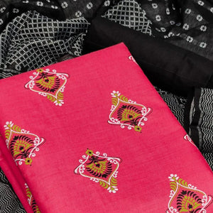 Gajri Casual Wear Printed Cotton Dress Material - Peachmode