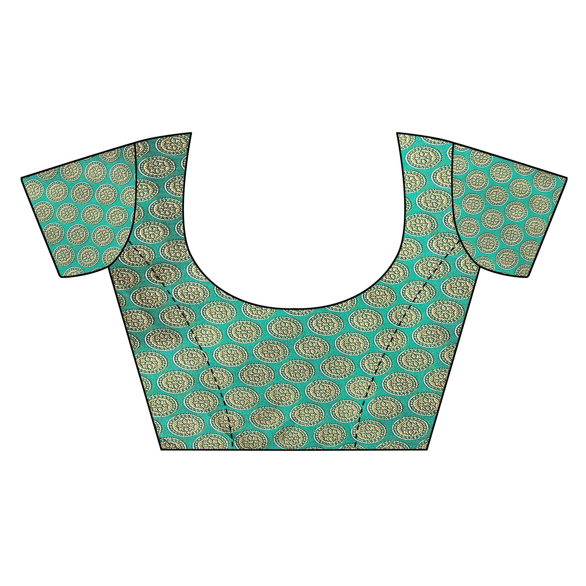 Glowing Navy Blue Colored Casual Printed Art Silk Saree - Peachmode