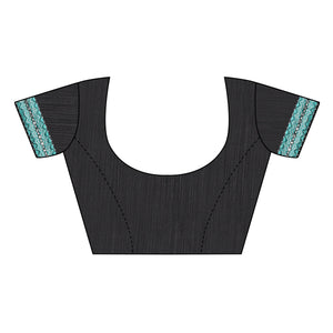 Gorgeous Black Colored Party Wear Printed Art Silk Saree - Peachmode