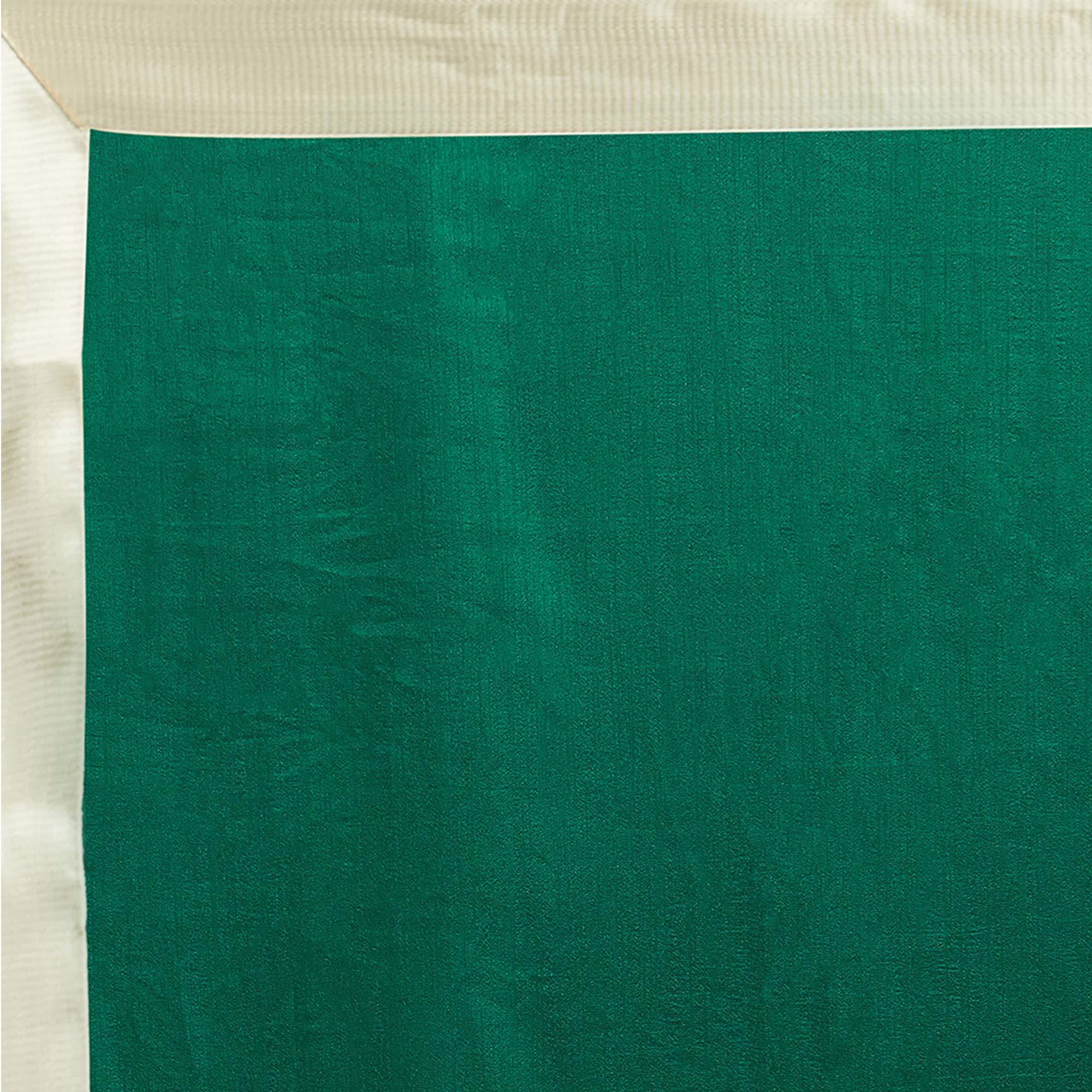 Gorgeous Green Partywear Embroidered Vichitra Art Silk Saree - Peachmode