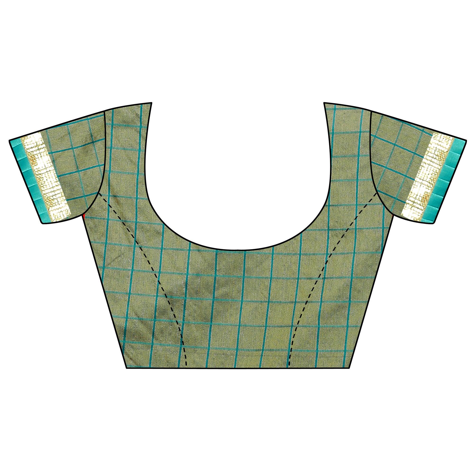Gorgeous Greyish Green Colored Casual Wear Printed Art Silk Saree - Peachmode