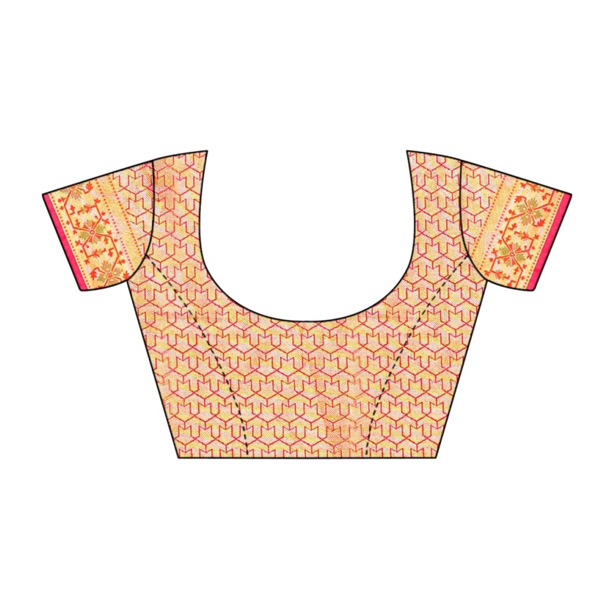 Gorgeous Yellow Colored Festive Wear Woven Silk Saree - Peachmode