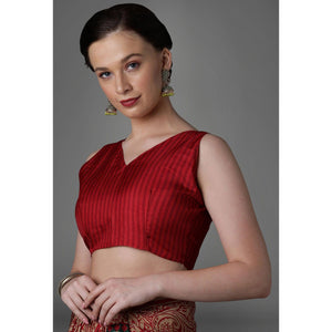 Green Casual Art Silk Printed Saree With Unstitched Blouse - Peachmode