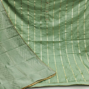 Green Festive Wear Sequence Embroidered Modal Dress Material - Peachmode