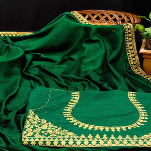 Green Festive Wear Woven Silk Saree - Peachmode
