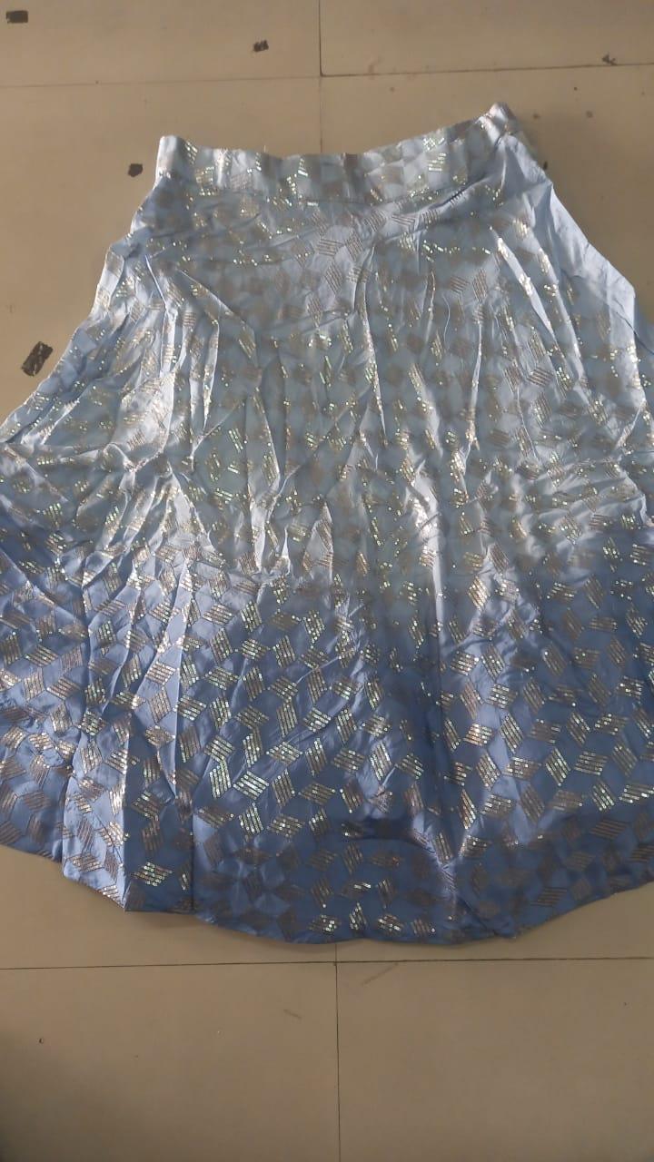 Grey Sequence Embroidered Tapetta Silk Lehenga - Peachmode