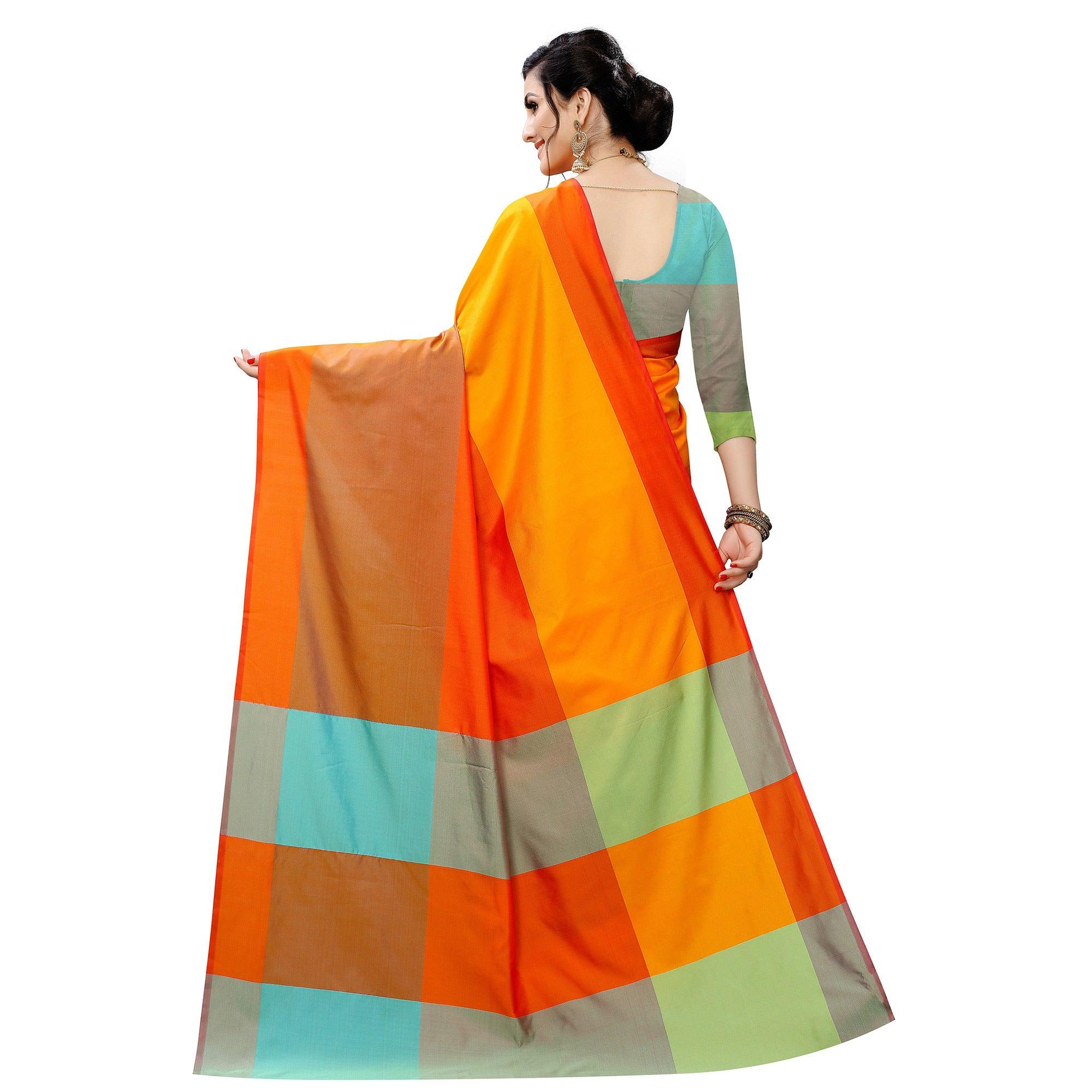 Ideal Mustard Yellow Colored Festive Wear Woven Sana Silk Saree - Peachmode