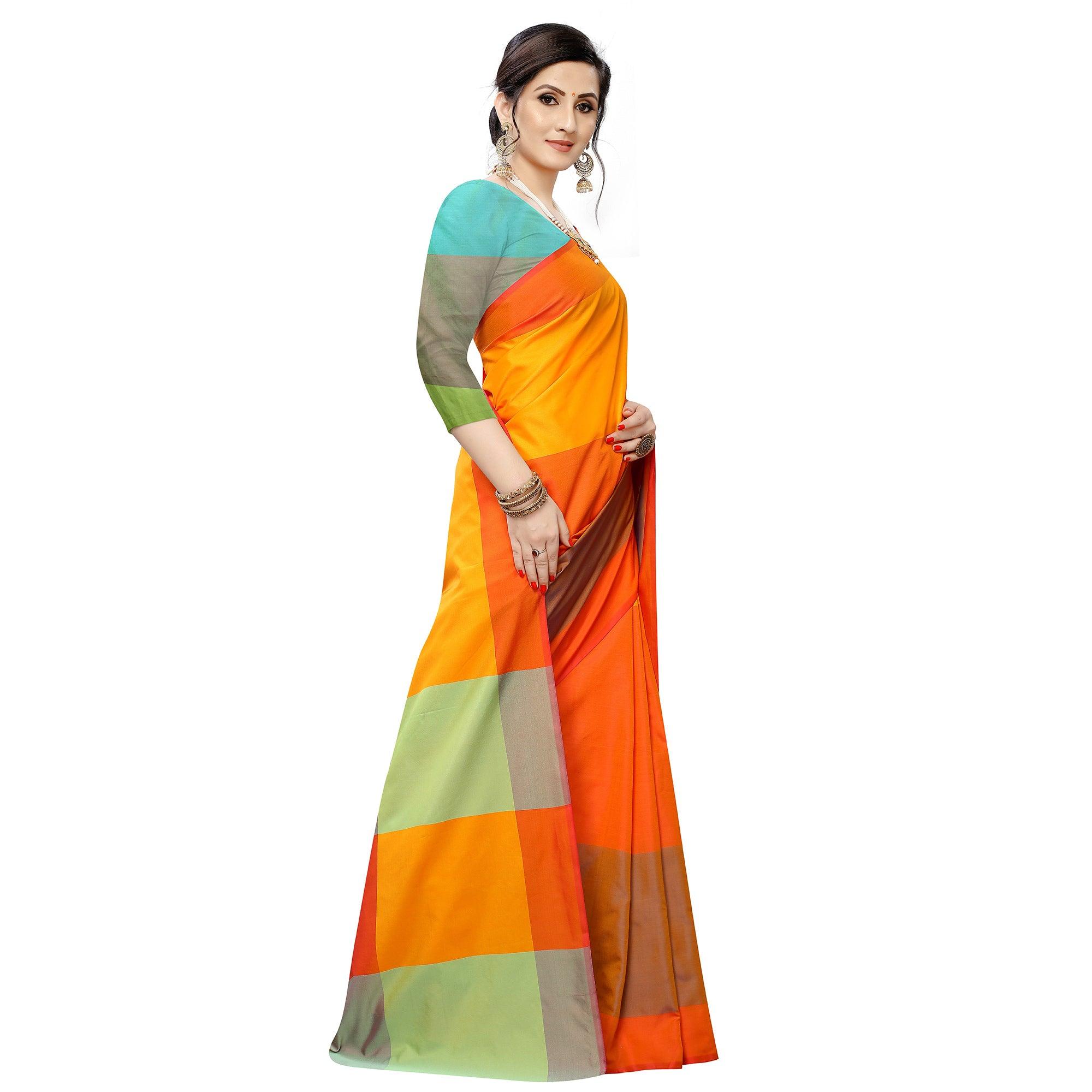 Ideal Mustard Yellow Colored Festive Wear Woven Sana Silk Saree - Peachmode