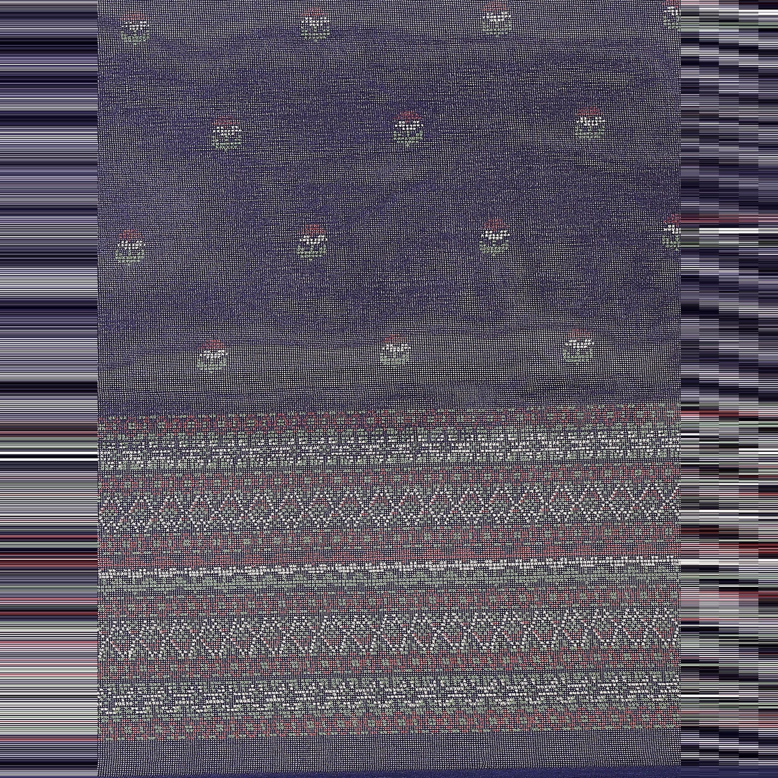 Innovative Navy Blue Colored Casual Wear Printed Jute Silk Saree - Peachmode