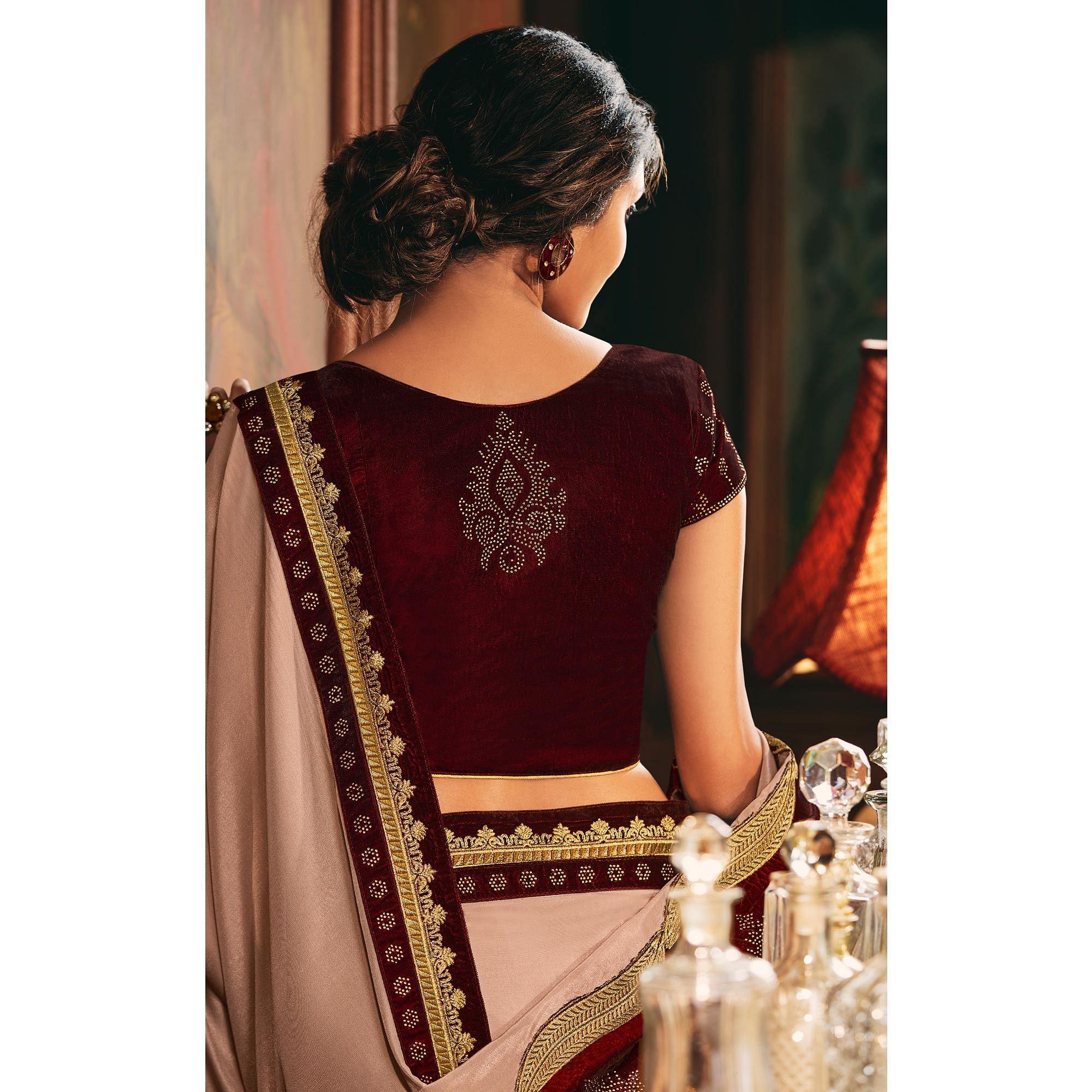 Light Mauve Festive Wear Woven Silk Saree - Peachmode