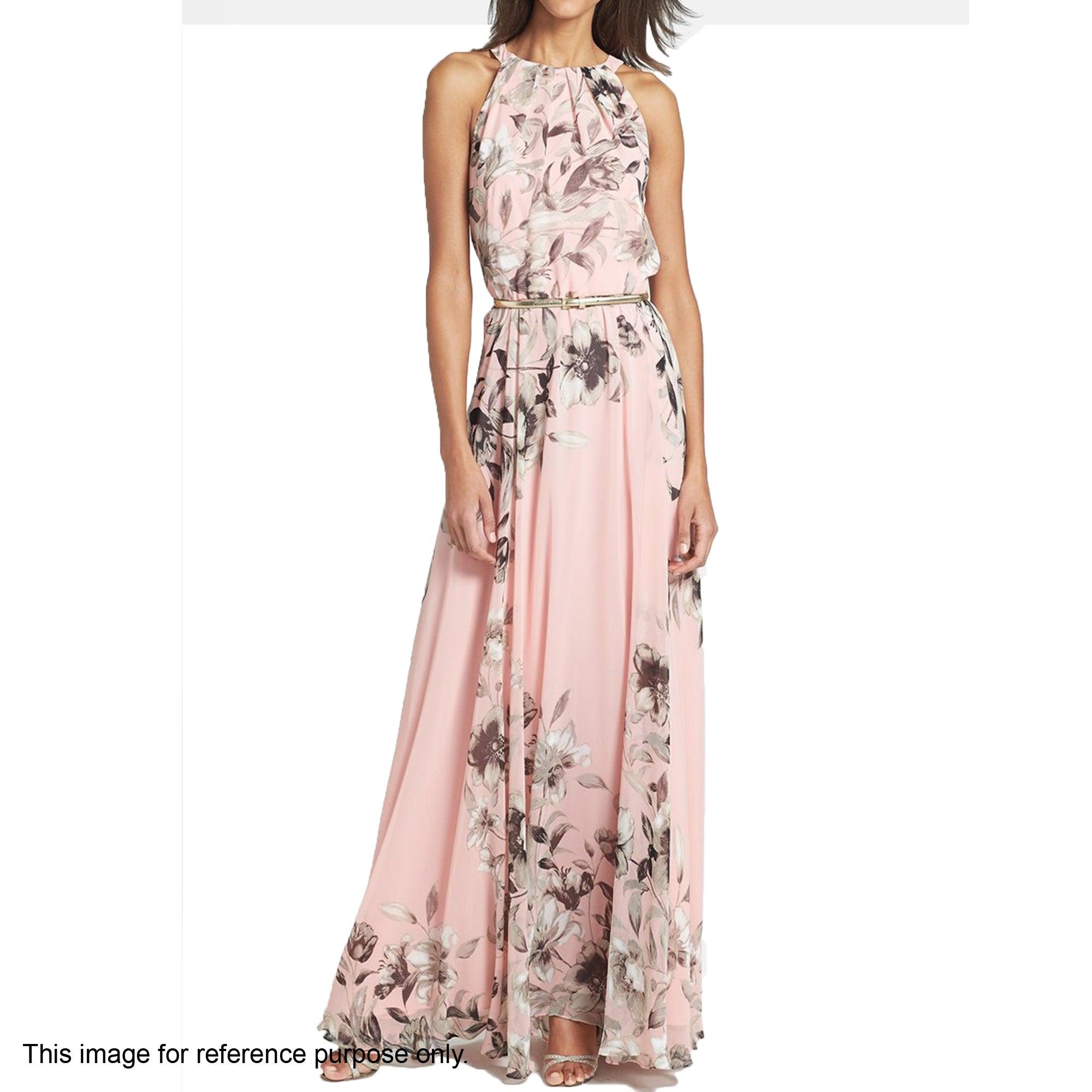 Light Pink Floral Print Gown