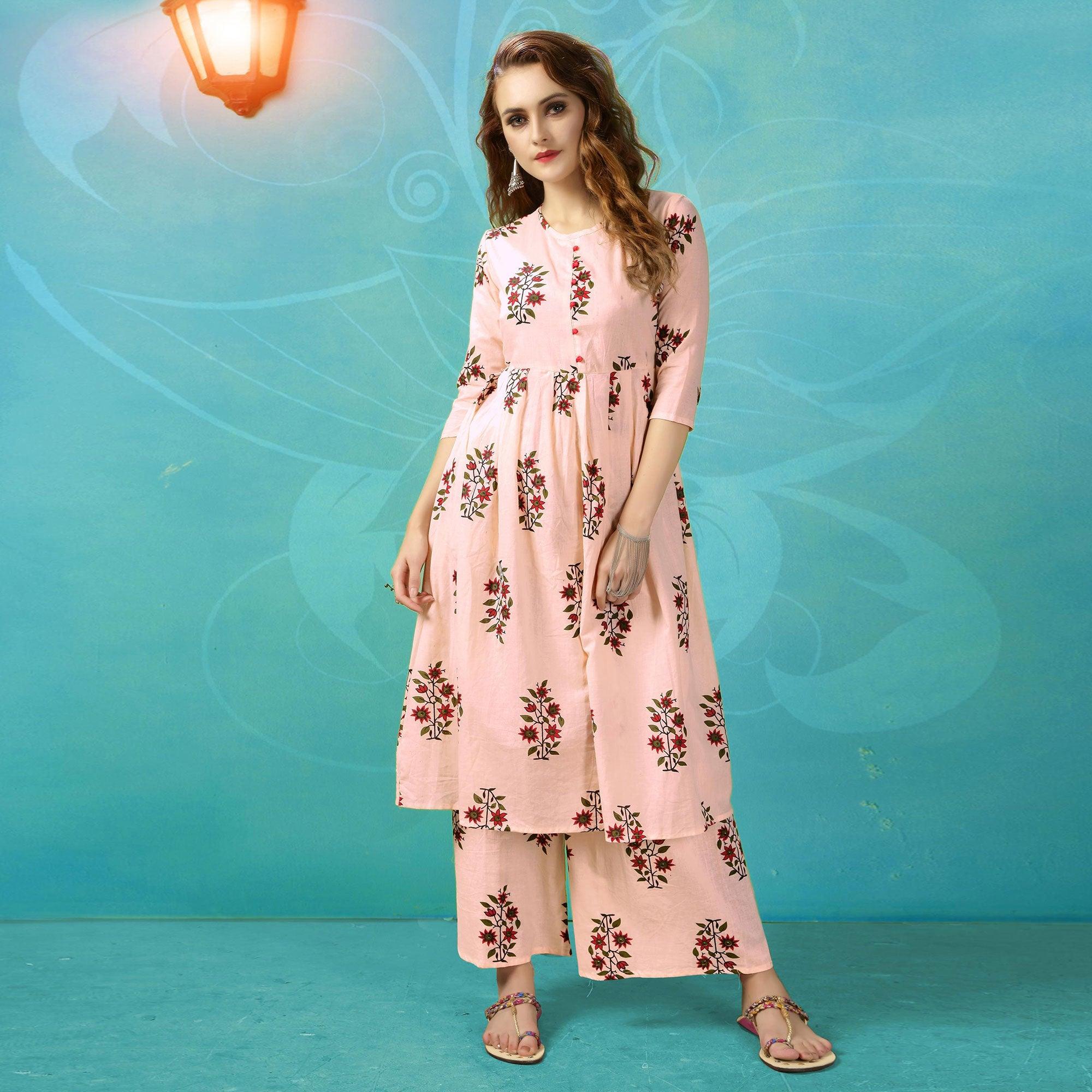 white christmas dresses Buy Off White Cora Cotton Asymmetrical Kurta Palazzo With Net Dupatta|  KALKI Fashion India main image 0