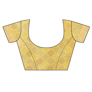 Light Yellow Festive Wear Woven Art Silk Saree - Peachmode