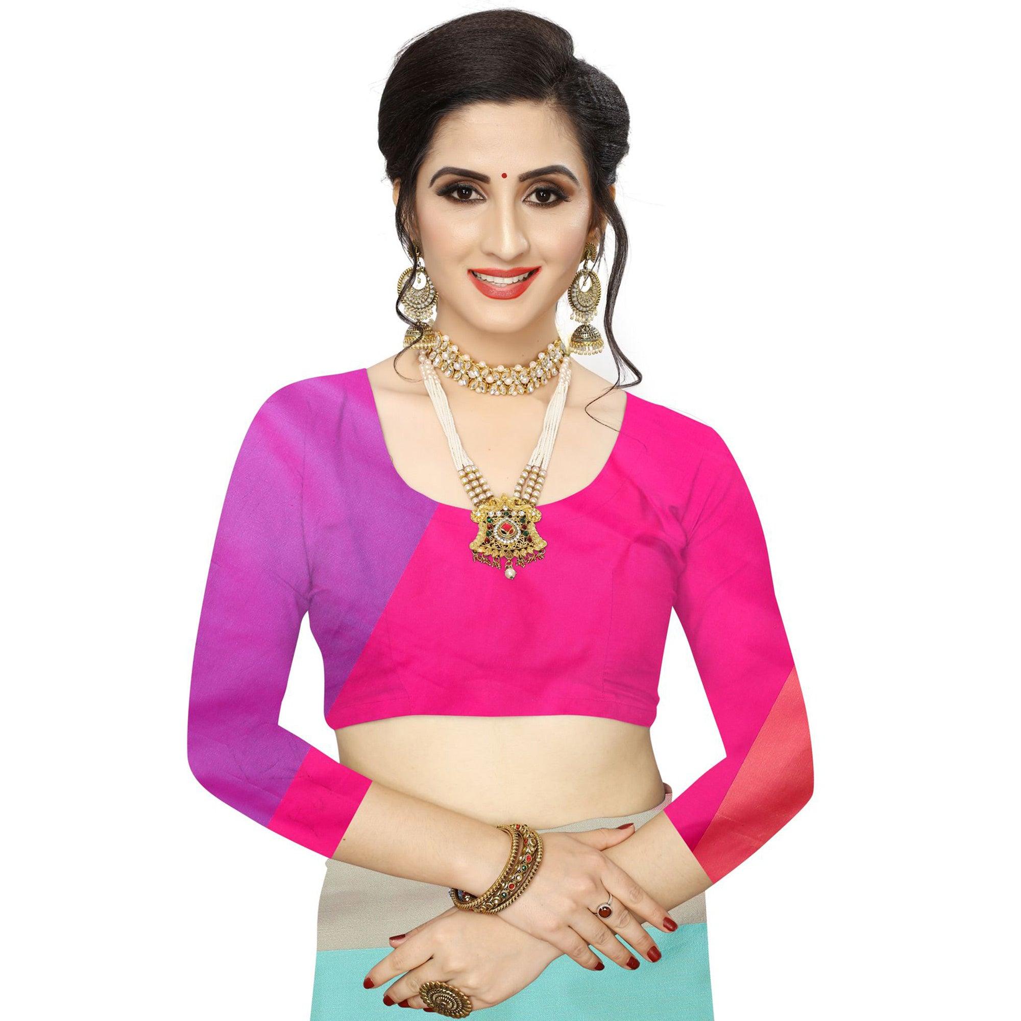 Lovely Parrot Green Colored Festive Wear Woven Sana Silk Saree - Peachmode