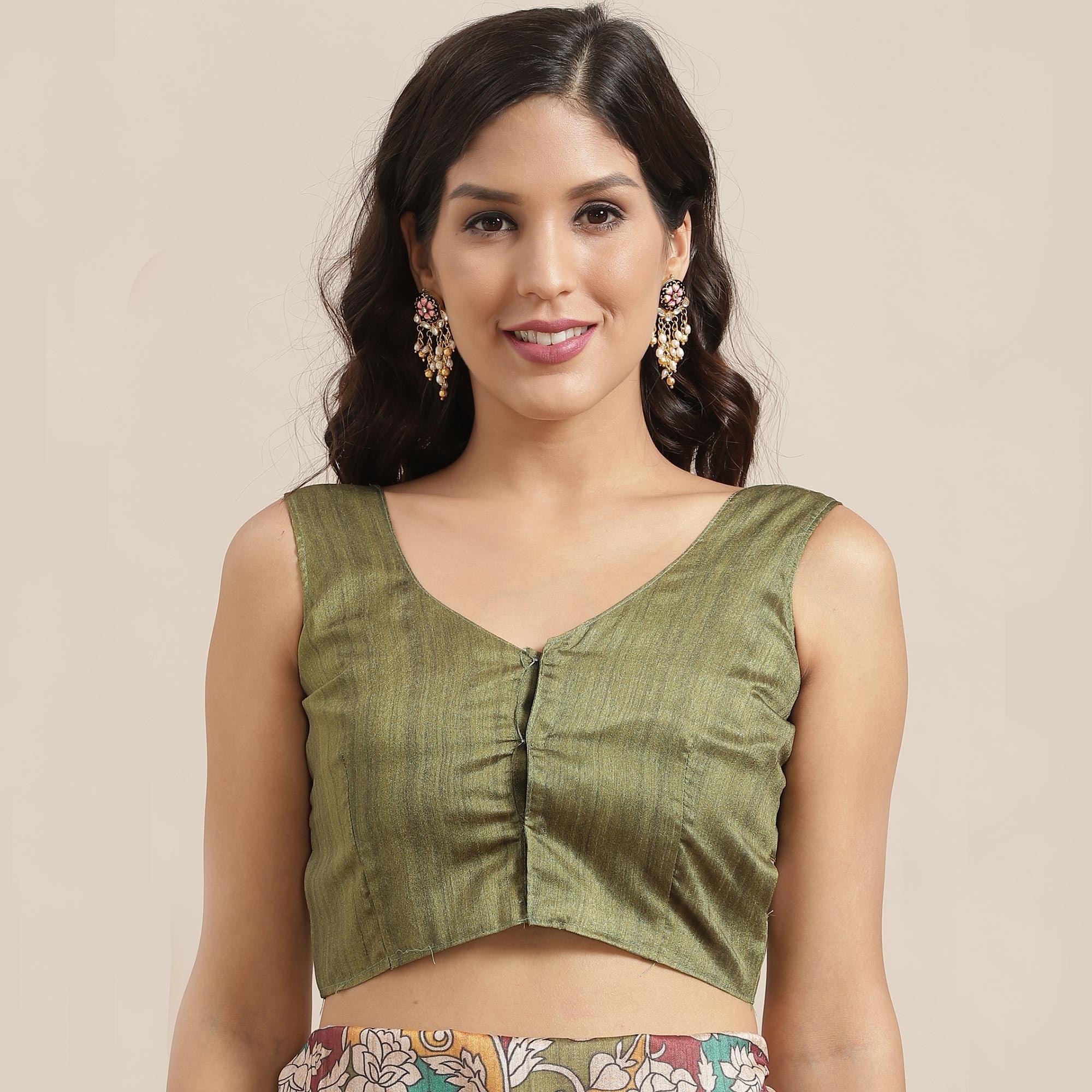 Magnetic Beige-Multi Colored Casual Wear Floral Printed Silk Blend Saree With Tassels - Peachmode