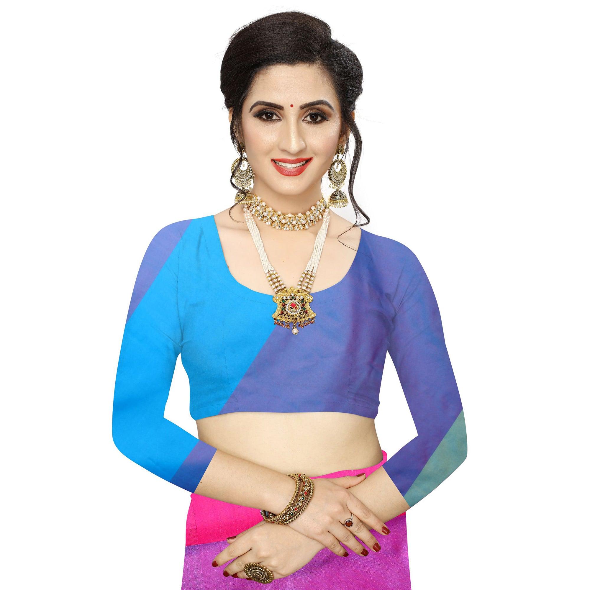 Majesty Pink Colored Festive Wear Woven Sana Silk Saree - Peachmode