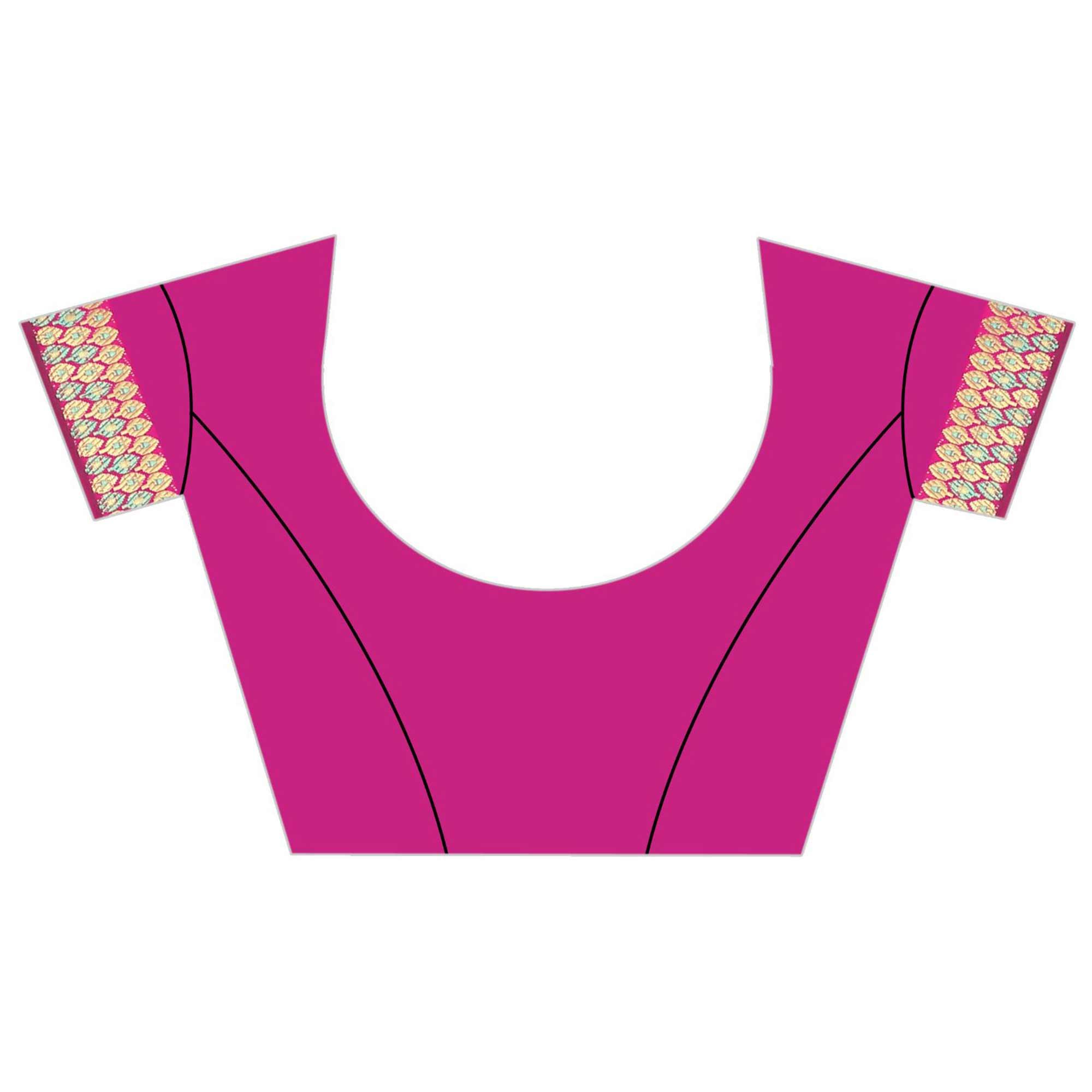 Marvellous Pink Colored Festive Wear Woven Silk Saree - Peachmode