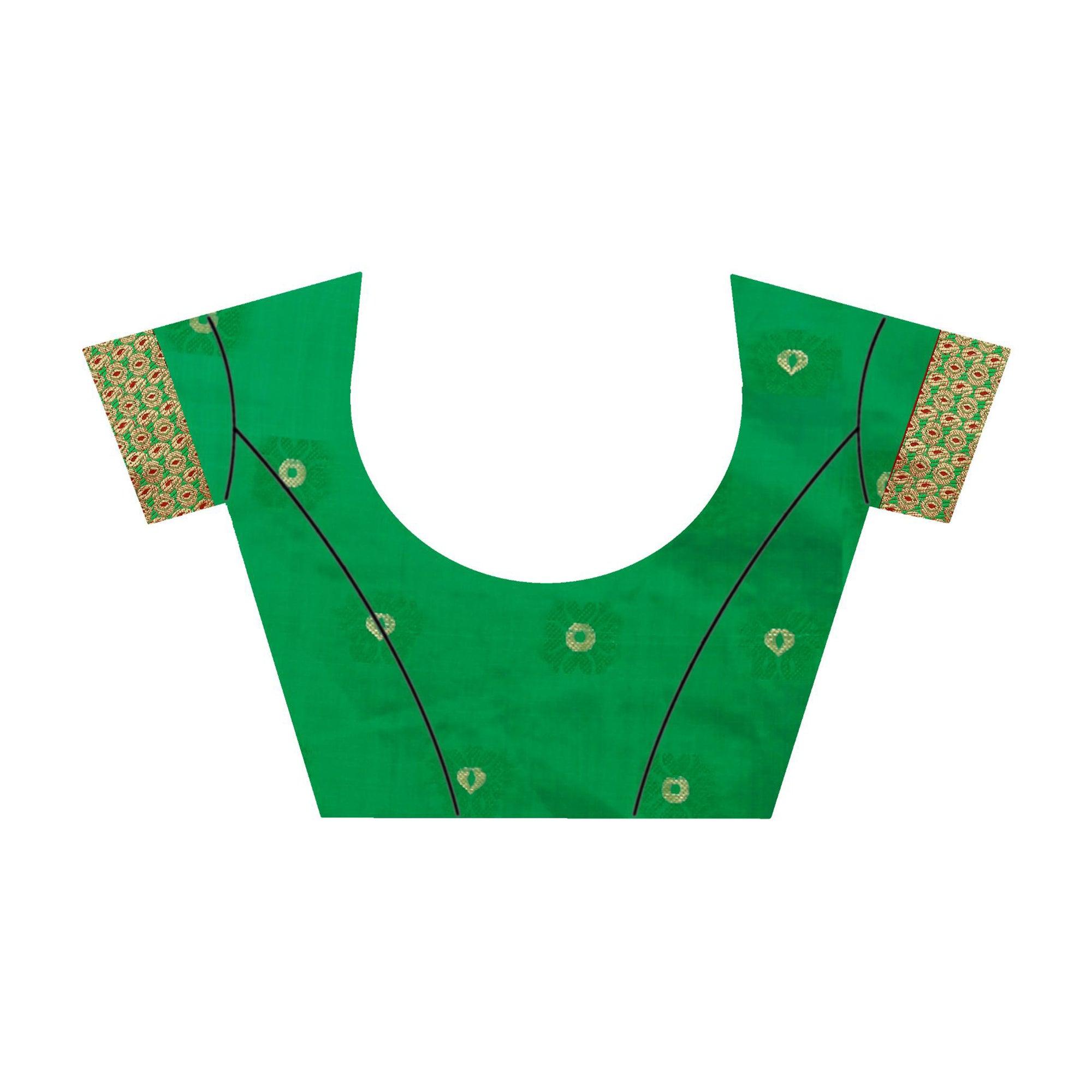 Marvellous Red Colored Festive Wear Woven Art Silk Saree - Peachmode