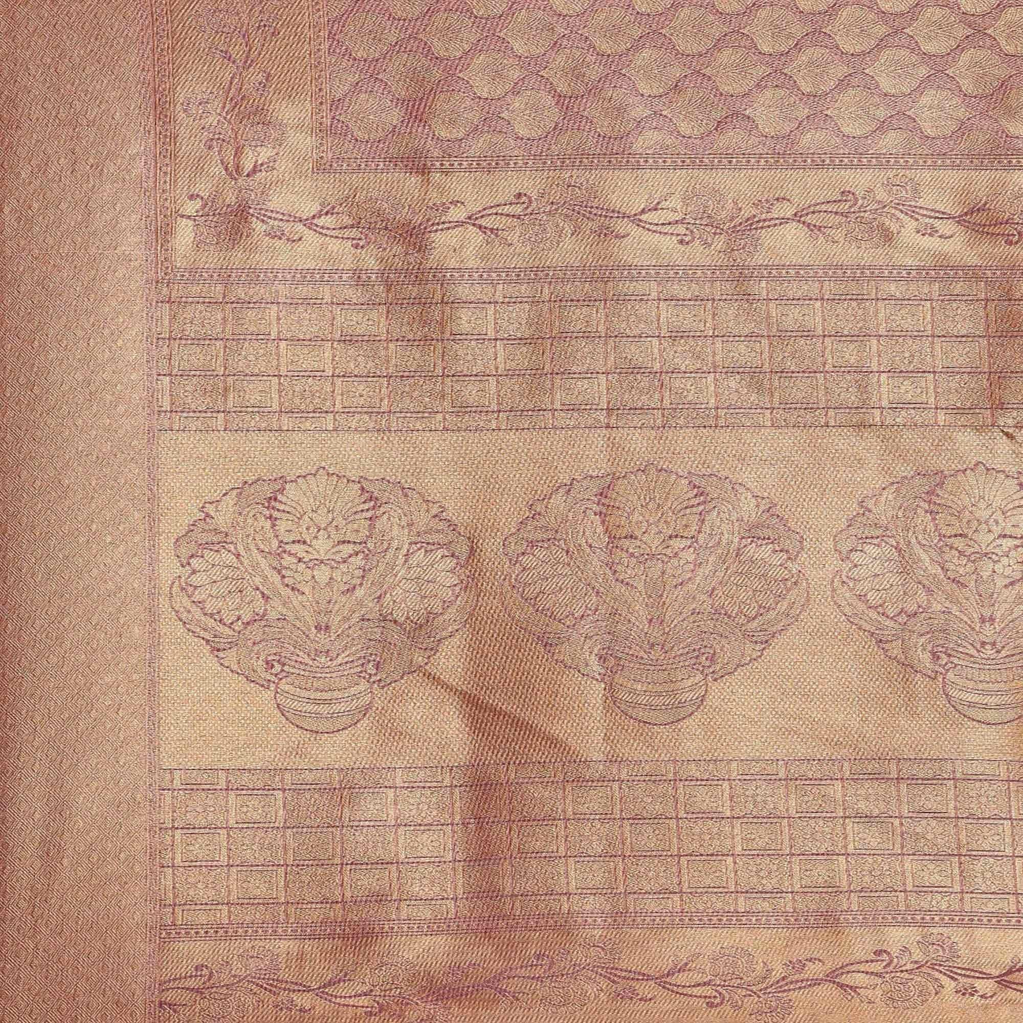 Mauve Festive Wear Woven Kanjivaram Silk Saree - Peachmode