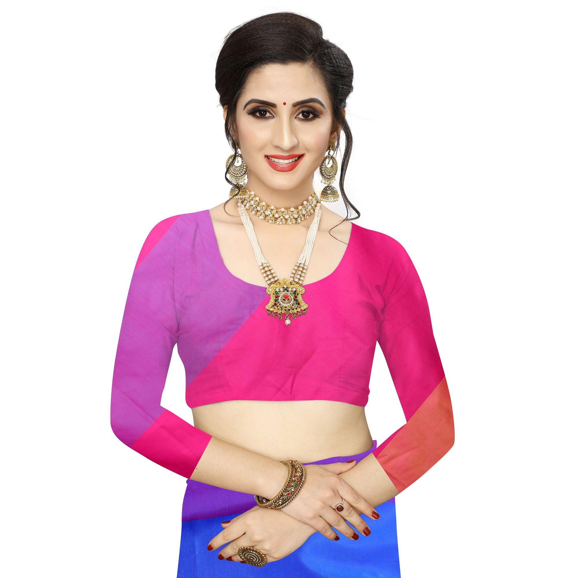 Mesmerising Rama Blue Colored Festive Wear Woven Sana Silk Saree - Peachmode
