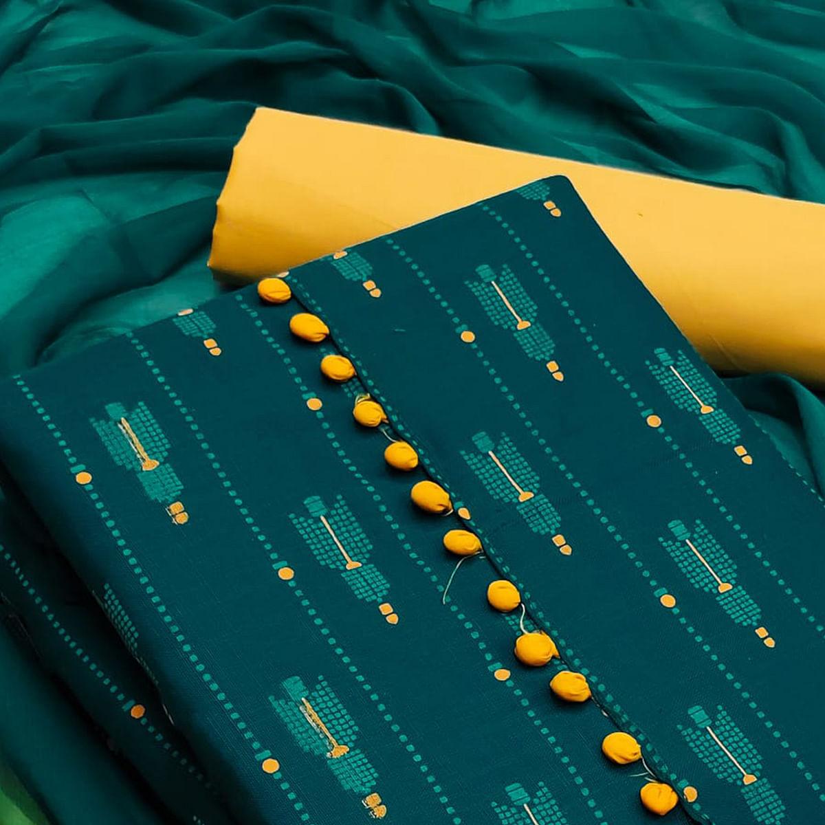 Morpich Printed Cotton Dress Material - Peachmode