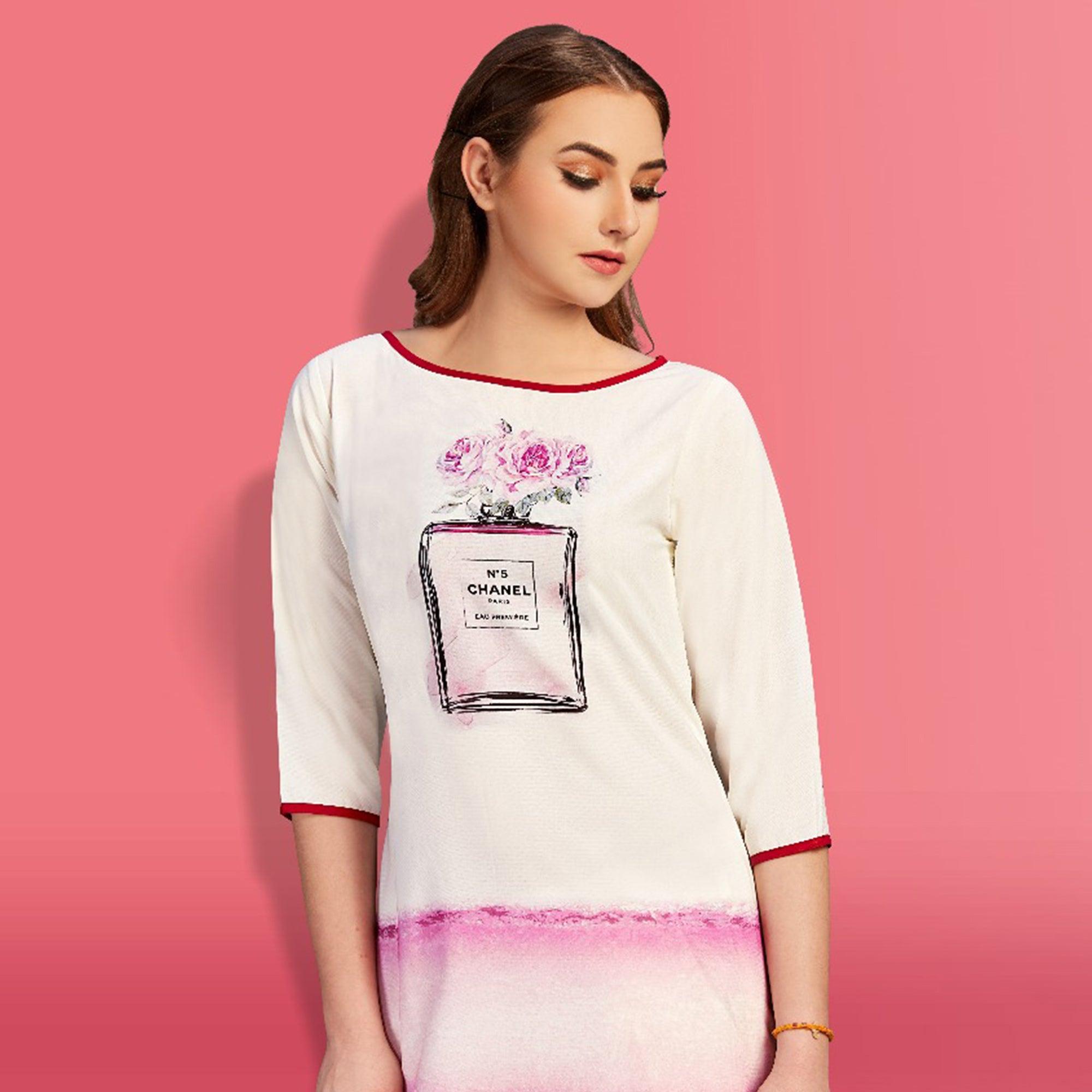 Multicolored Printed Pure Cotton Kurti - Peachmode