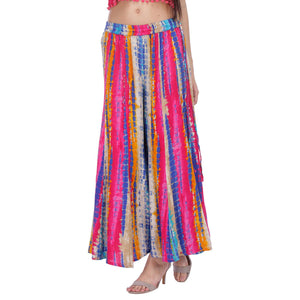 Multicolored Printed Rayon Palazzo - Peachmode