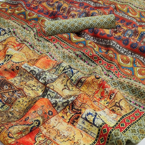 Multicolour Geometric Printed Pure Cotton Saree - Peachmode