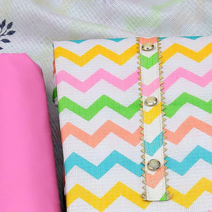 Multicolour Printed Kota Doriya Dress Material - Peachmode