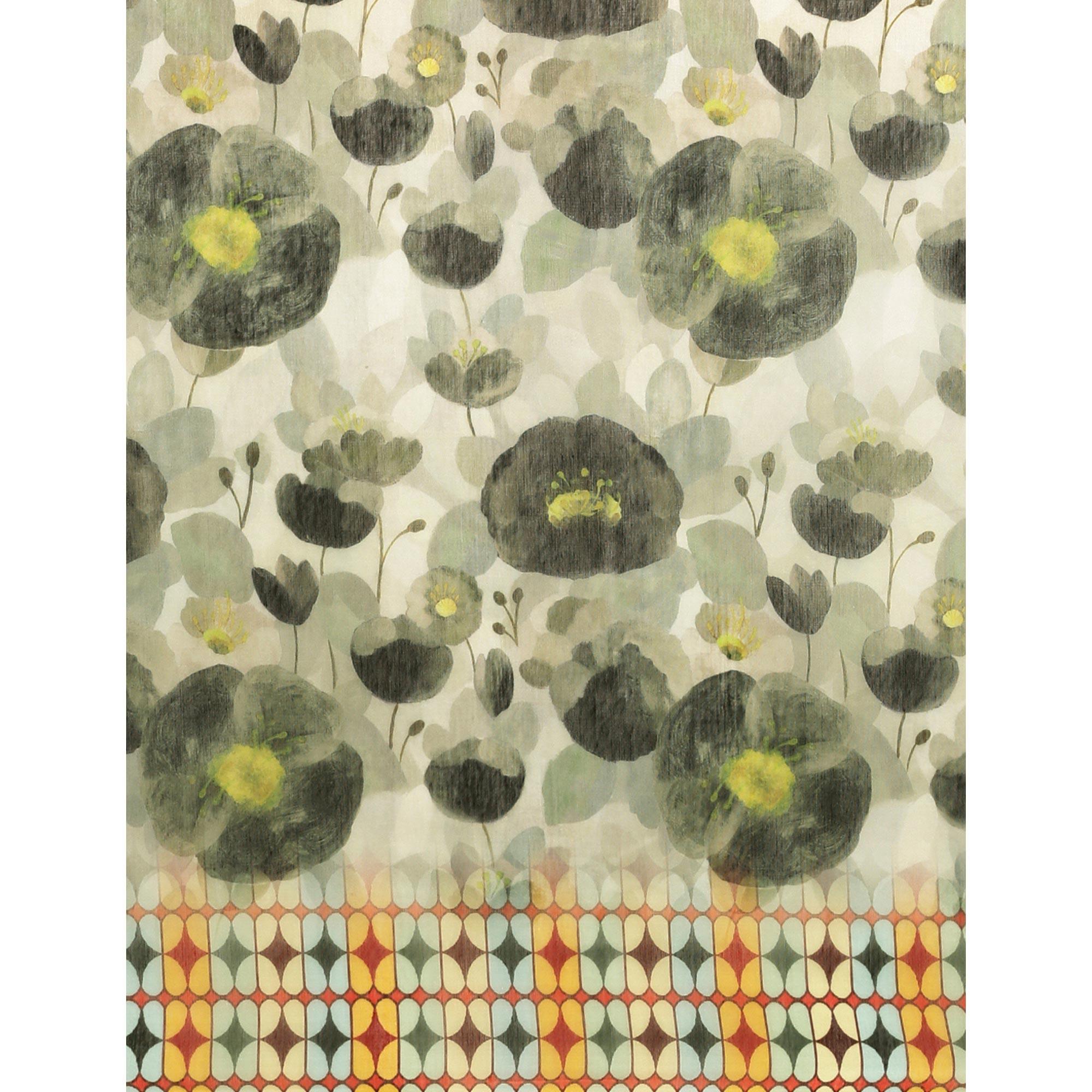 Olive Green Casual Wear Printed Cotton Blend Saree With Tassels - Peachmode