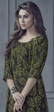Opulent Olive Green Colored Designer Printed Rayon Kurti - Peachmode