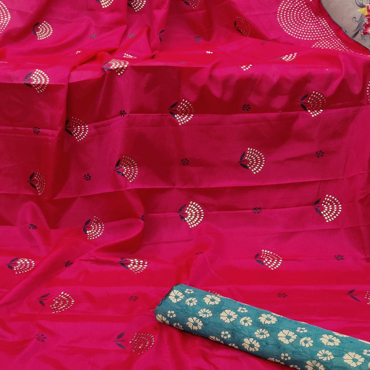 Opulent Red Colored Festive Wear Embellished Art Silk Saree - Peachmode