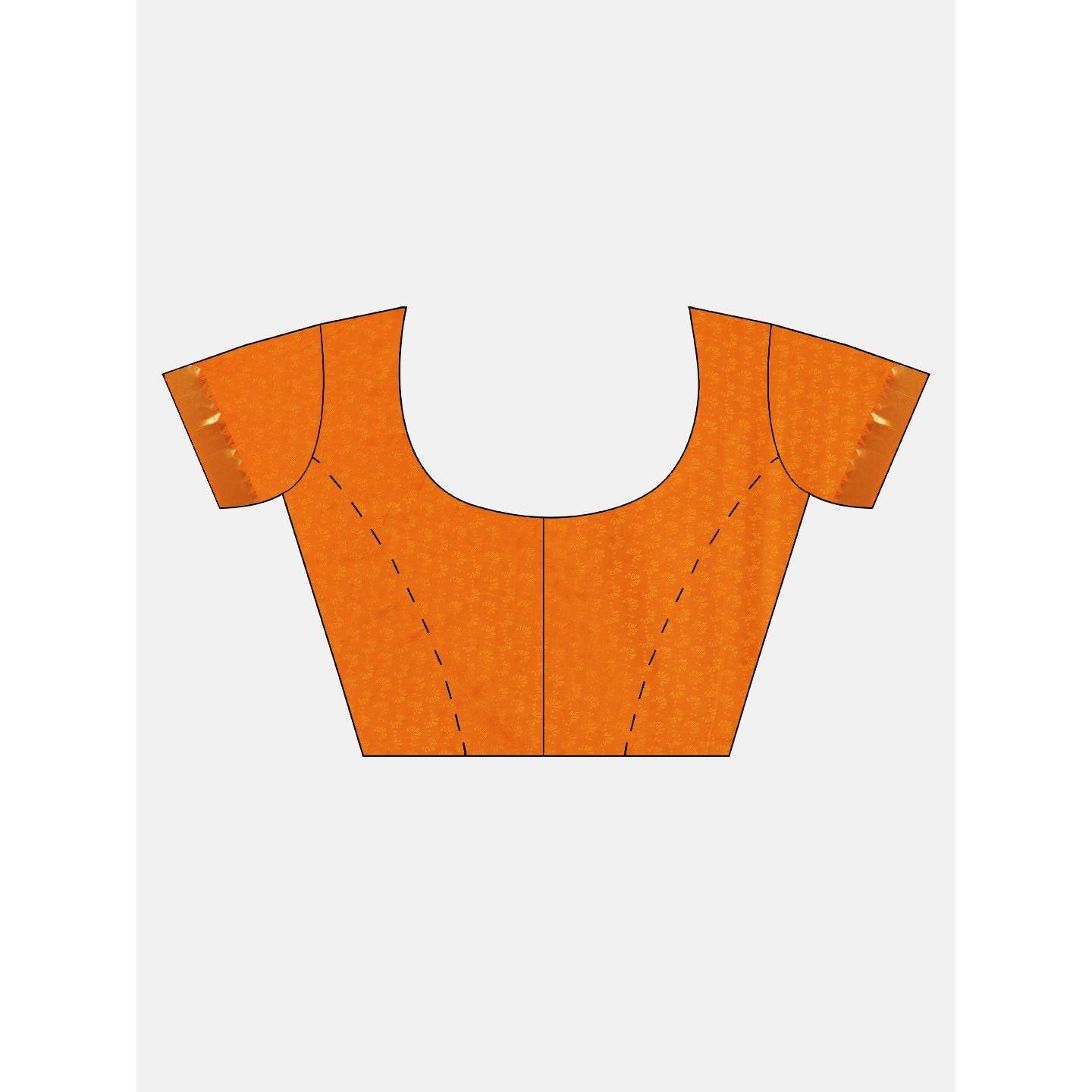 Orange Festive Wear Woven Kanjivaram Silk Saree - Peachmode