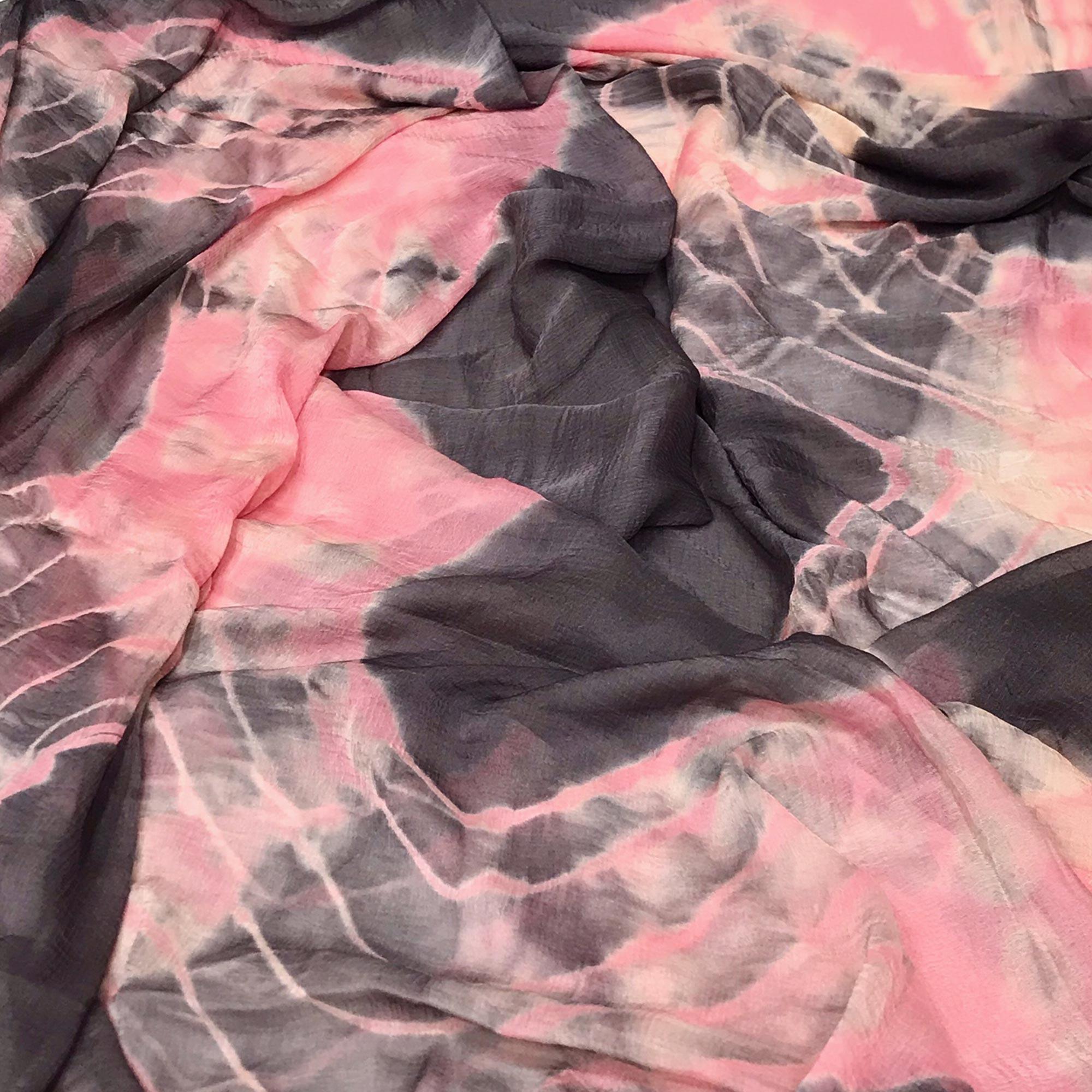 Pink Casual Wear Embroidered Cotton Dress Material - Peachmode