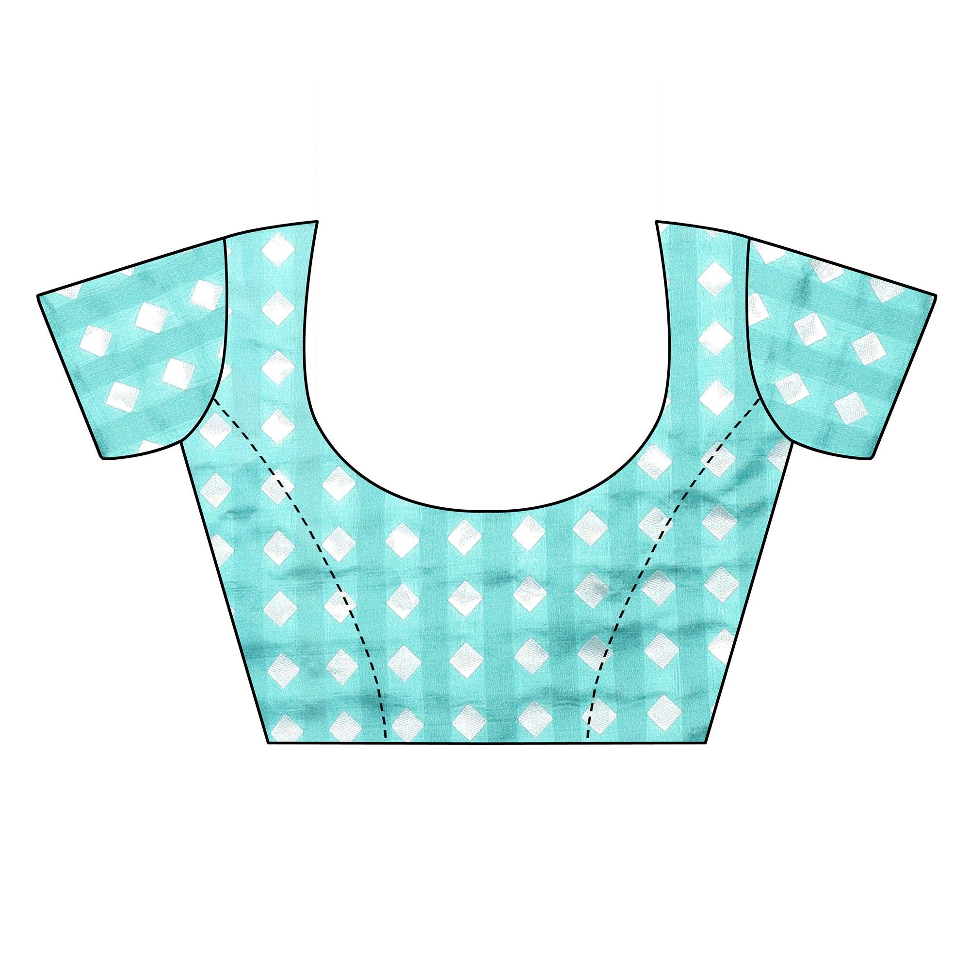 Pink Casual Wear Woven Banarasi Silk Saree - Peachmode