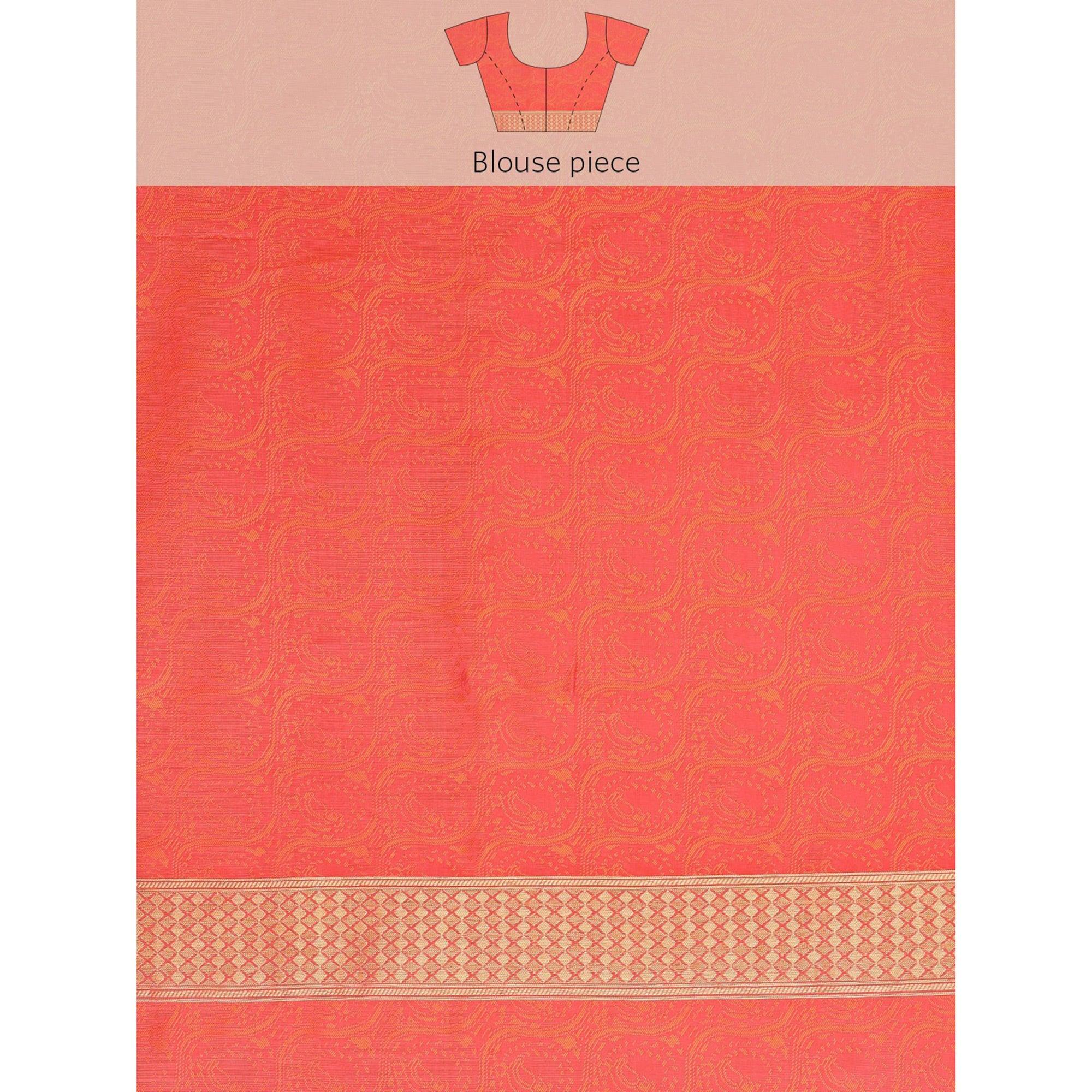 Pink Festive Wear Weaving Kanjivaram Silk Saree - Peachmode