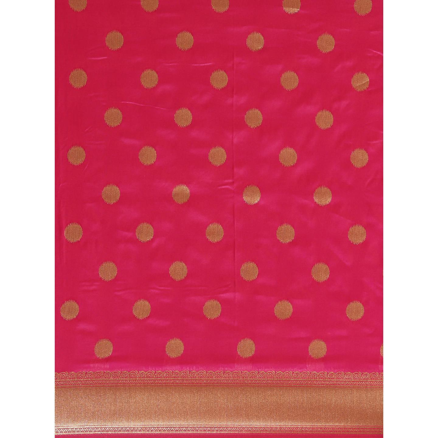 Pink Festive Wear Woven Kanjivaram Silk Saree - Peachmode