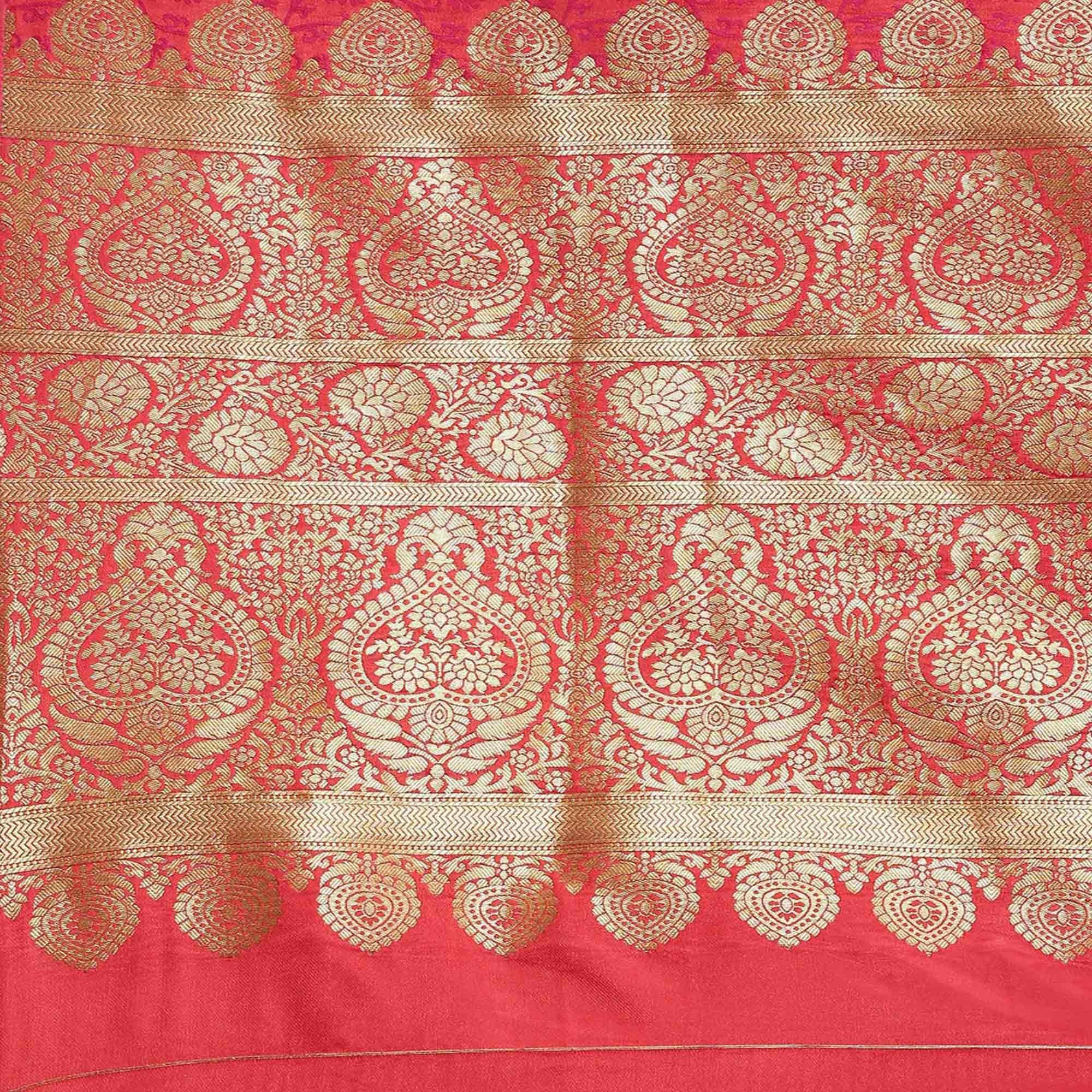 Pink Festive Wear Woven Kanjivaram Silk Saree - Peachmode