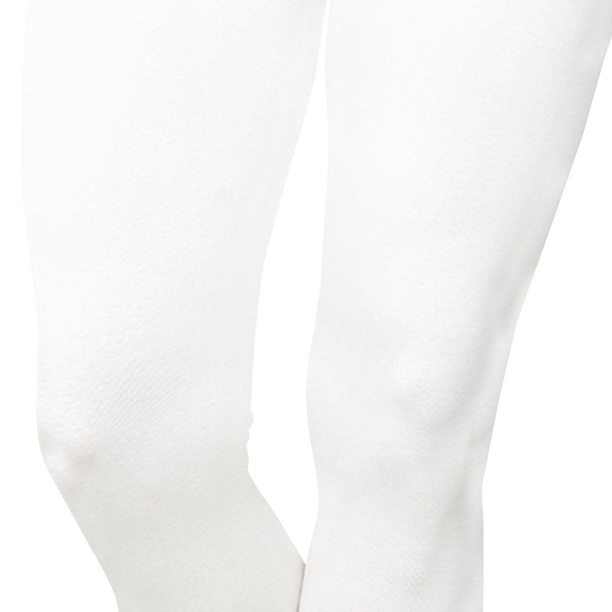 Pleasance White Colored Casual Wear Ankle Length Leggings - Peachmode