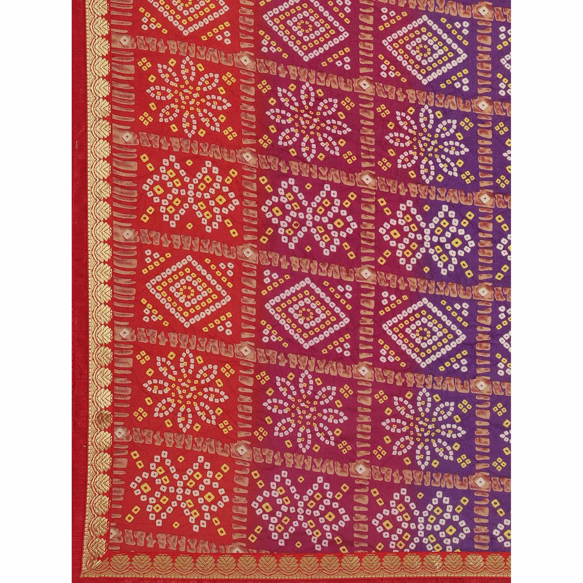 Preferable Multi Colored Festive Wear Woven Moss Georgette Saree - Peachmode