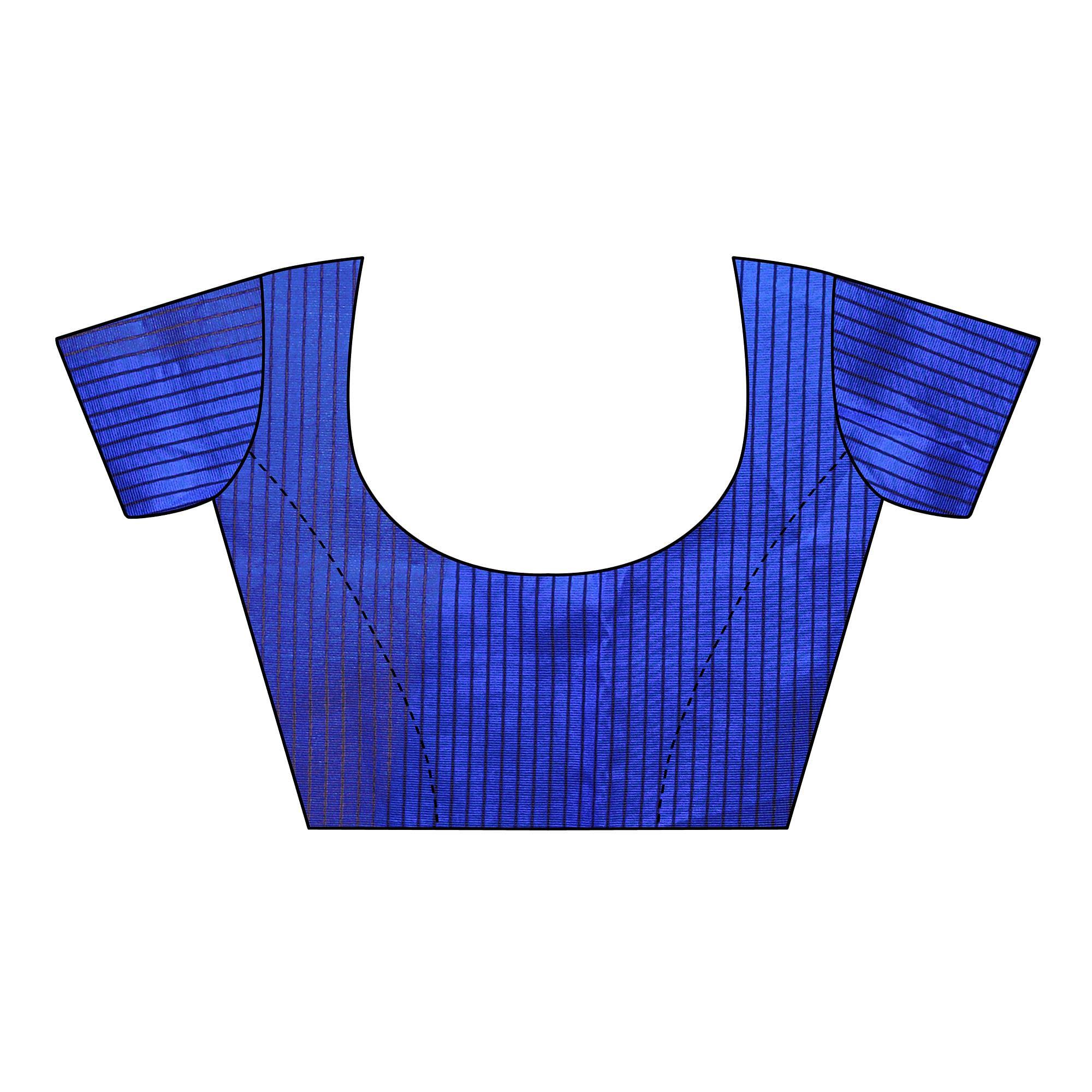 Preferable Royal Blue Colored Festive Wear Printed Art Silk Saree - Peachmode